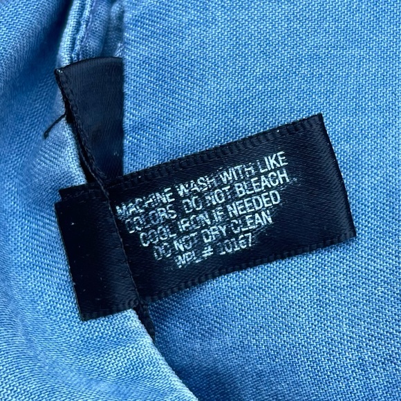 Aqua Denim Tiered Babydoll Mini Dress - Picture 6 of 6